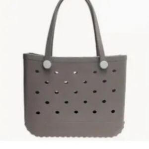 Gray Eva Rubber Beach Bag Tote